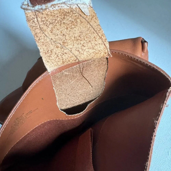 Lauren Ralph Lauren Caramel Brown  Leather Riding style Boots Jenny 9.5 - Picture 12 of 14